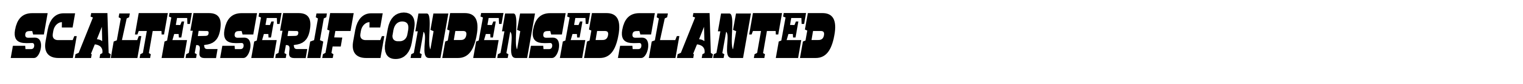 Scalter Serif Condensed Slanted